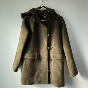COPY - J. Crew Olive Green Hooded Jacket Size 2